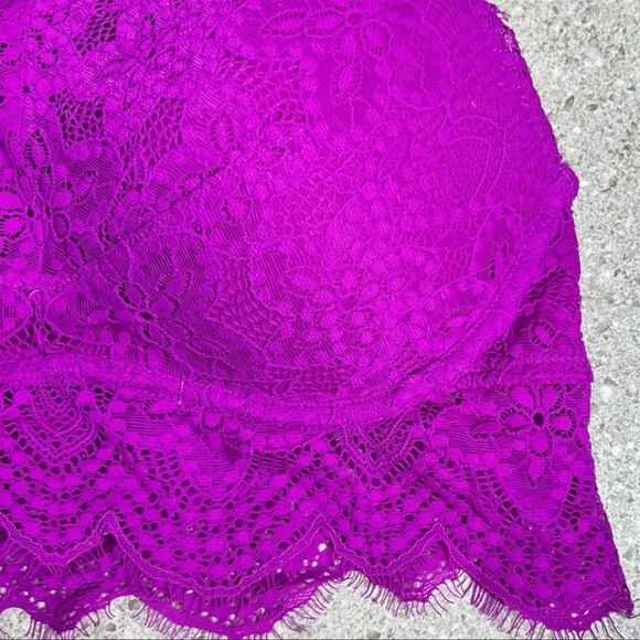 PINK Victoria Secret High Neck Eyelash Bralette Bra - Picture 4 of 10